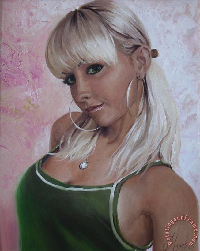 Sergey Ignatenko Portrait of young lady3 Art Print