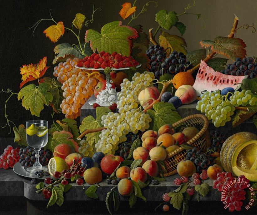 Abundant Fruit painting - Severin Roesen Abundant Fruit Art Print