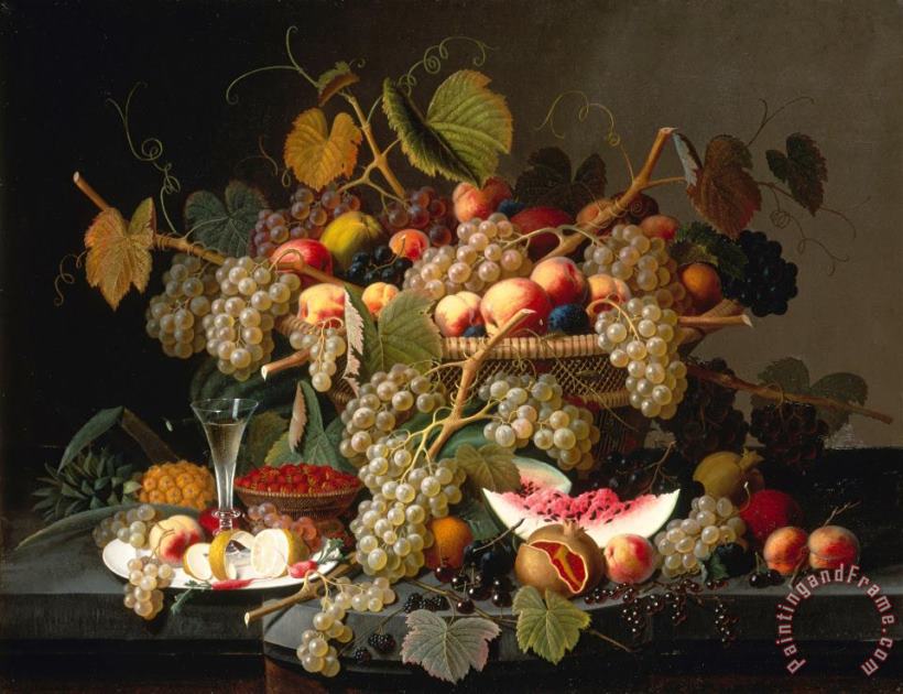 Still Life with Fruit painting - Severin Roesen Still Life with Fruit Art Print