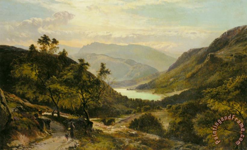 Sidney Richard Percy The Path Down to The Lake North Wales Art Painting