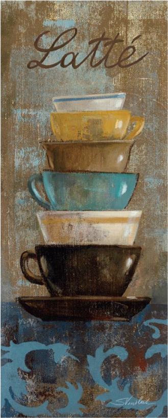 Antique Coffee Cups II painting - Silvia Vassileva Antique Coffee Cups II Art Print