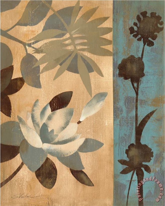 Romantic Magnolias II painting - Silvia Vassileva Romantic Magnolias II Art Print