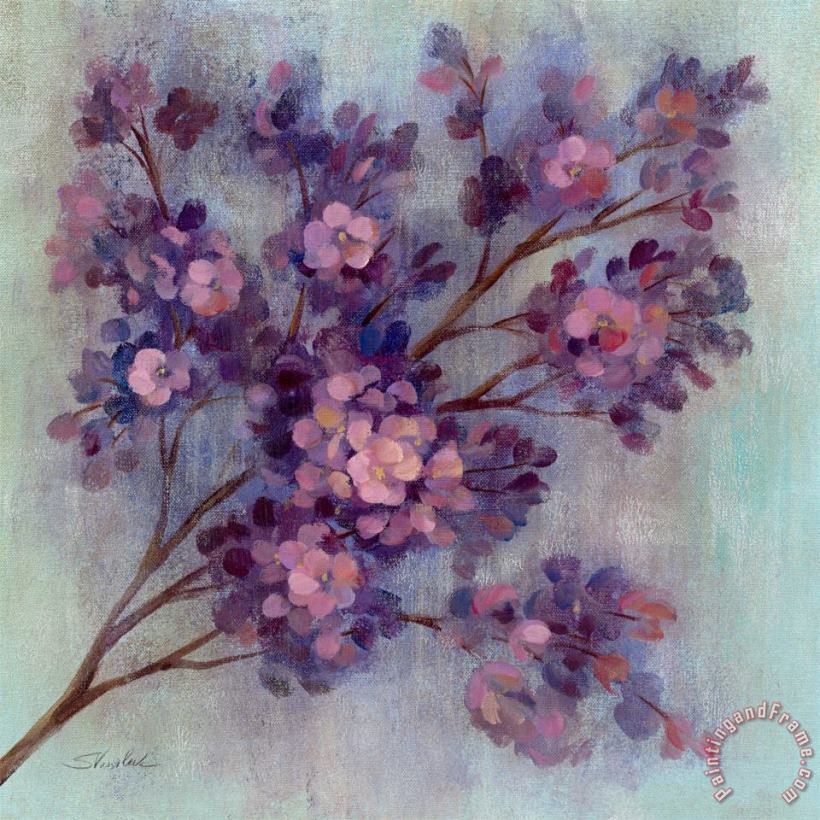 Silvia Vassileva Twilight Cherry Blossoms I Art Painting
