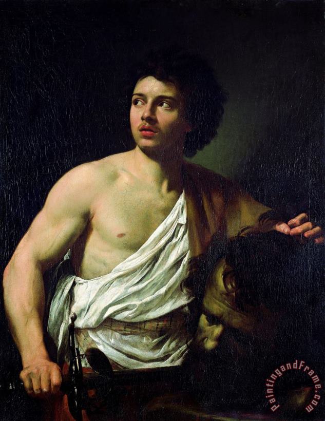 Simon Vouet David with The Head of Goliath Art Painting