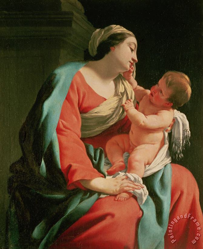 Madonna and Child painting - Simon Vouet Madonna and Child Art Print