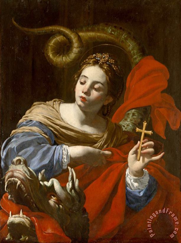 Simon Vouet Saint Margaret Art Painting