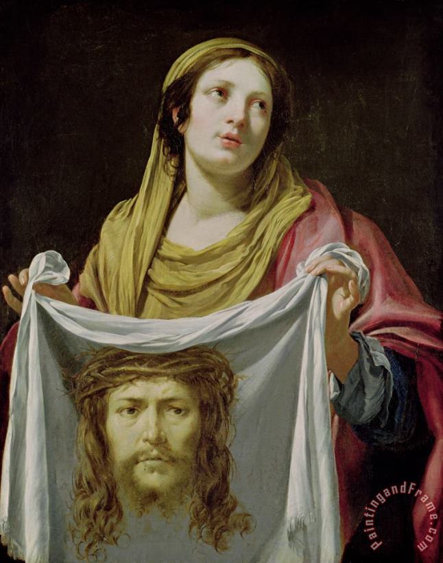 Simon Vouet St. Veronica Holding the Holy Shroud Art Print