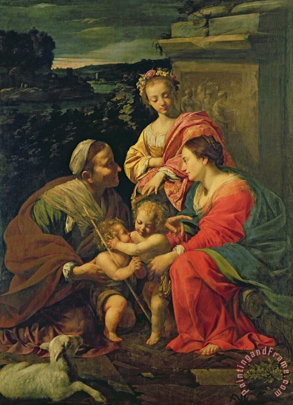 Simon Vouet The Virgin and Child with Saints Art Painting