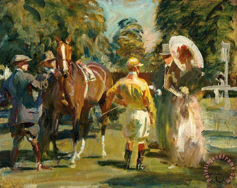 Sir Alfred James Munnings A Park Meeting Art Painting