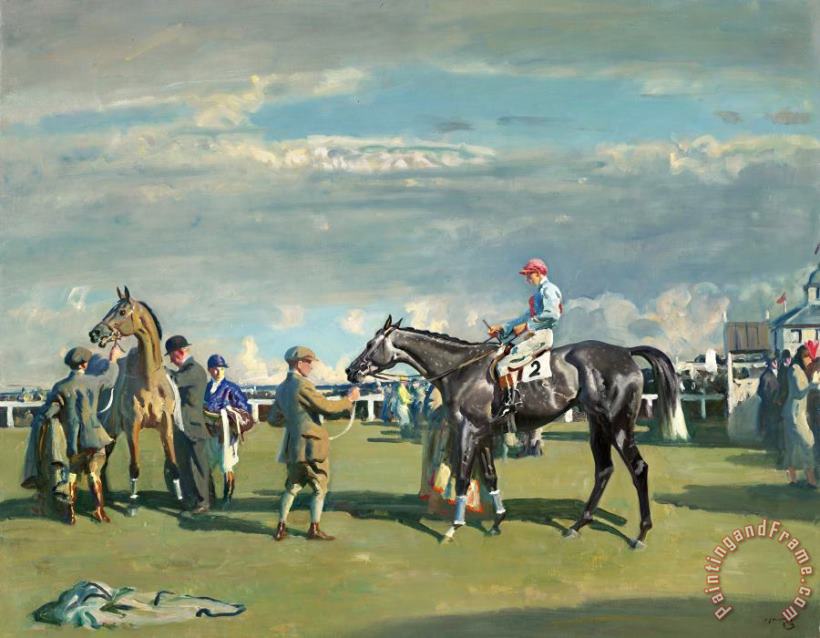 Sir Alfred James Munnings After The Race, Cheltenham Art Print