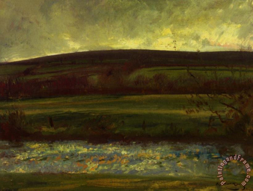 The River Barle Exmoor painting - Sir Alfred James Munnings The River Barle Exmoor Art Print