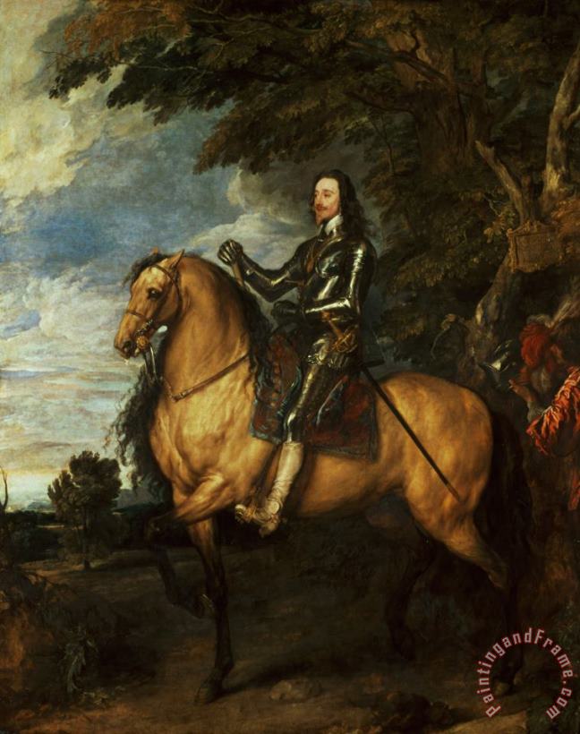 Sir Anthony van Dyck Equestrian Portrait of Charles I Art Print