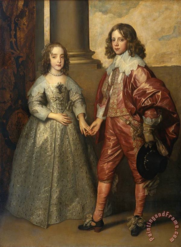 Sir Antony Van Dyck William Ii, Prince of Orange And Princess Henrietta Mary Stuart, Daughter of Charles I of England Art Painting