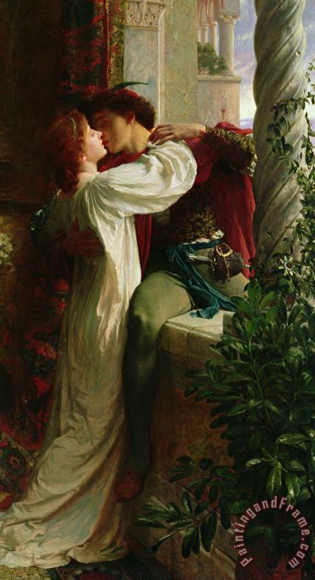 Romeo and Juliet painting - Sir Frank Dicksee Romeo and Juliet Art Print