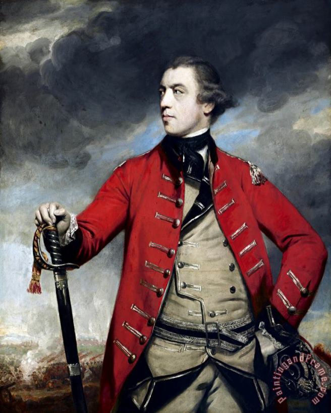General John Burgoyne painting - Sir Joshua Reynolds General John Burgoyne Art Print