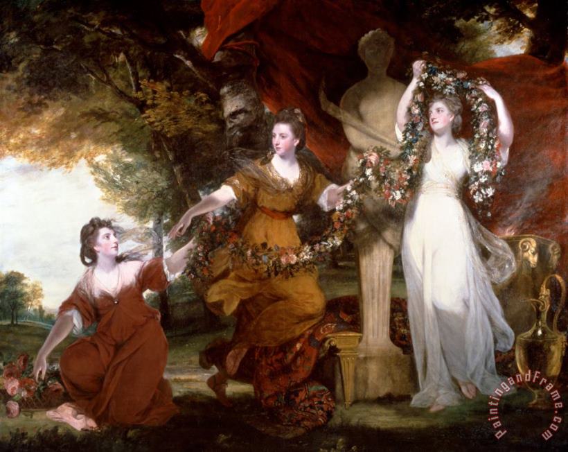 Sir Joshua Reynolds Three Ladies Adorning a Term of Hymen Art Print