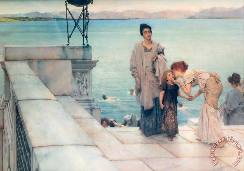 Sir Lawrence Alma-Tadema A Kiss Art Print