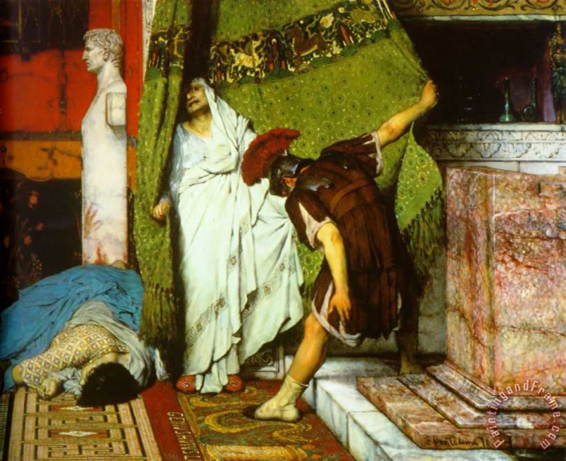 A Roman Emperor Ad41 Detail I painting - Sir Lawrence Alma-Tadema A Roman Emperor Ad41 Detail I Art Print