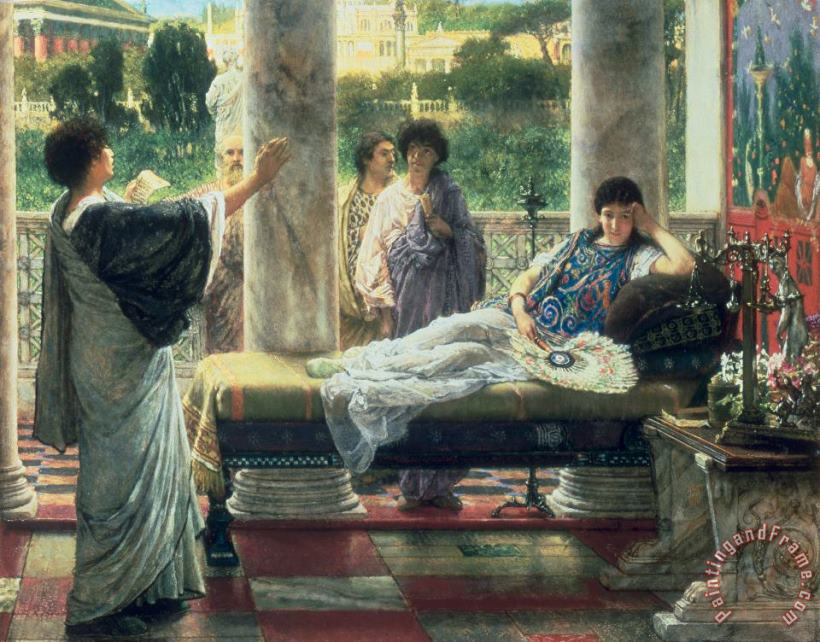 Sir Lawrence Alma-Tadema Catullus Reading his Poems Art Painting
