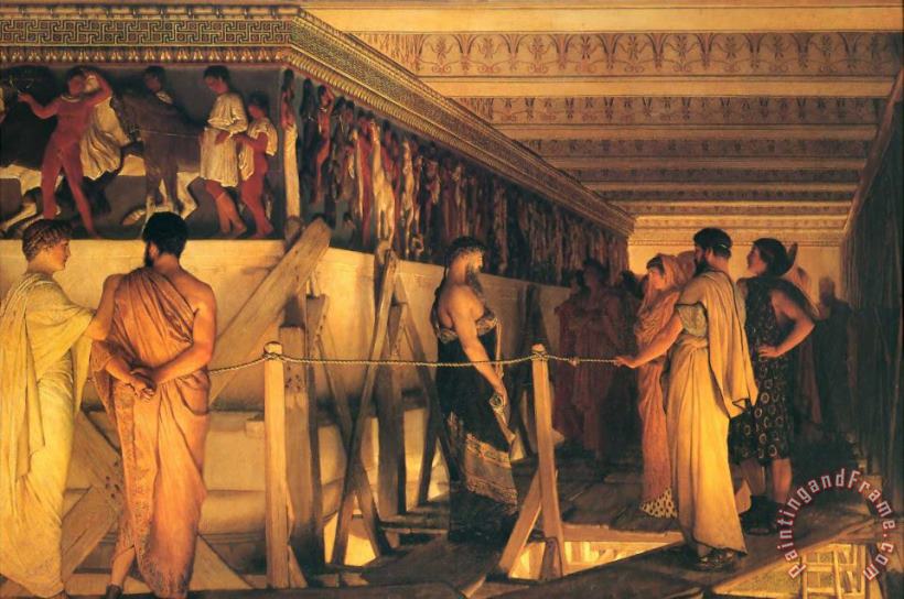 Sir Lawrence Alma-Tadema Phidias Showing The Frieze of The Parthenon to His Friends Art Painting