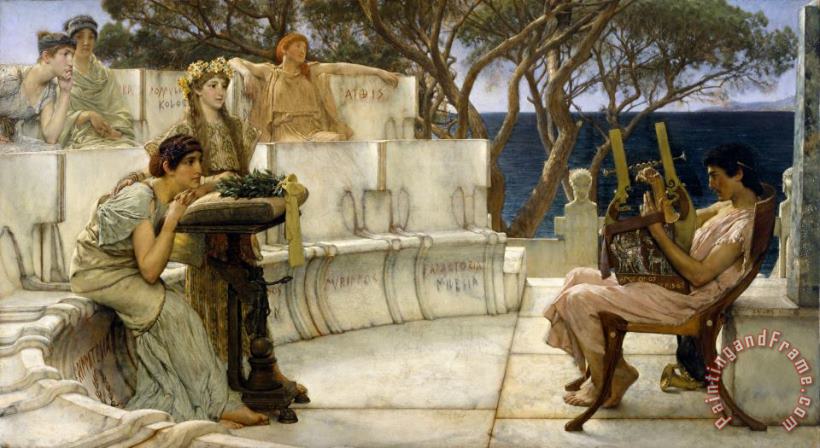 Sappho And Alcaeus painting - Sir Lawrence Alma-Tadema Sappho And Alcaeus Art Print