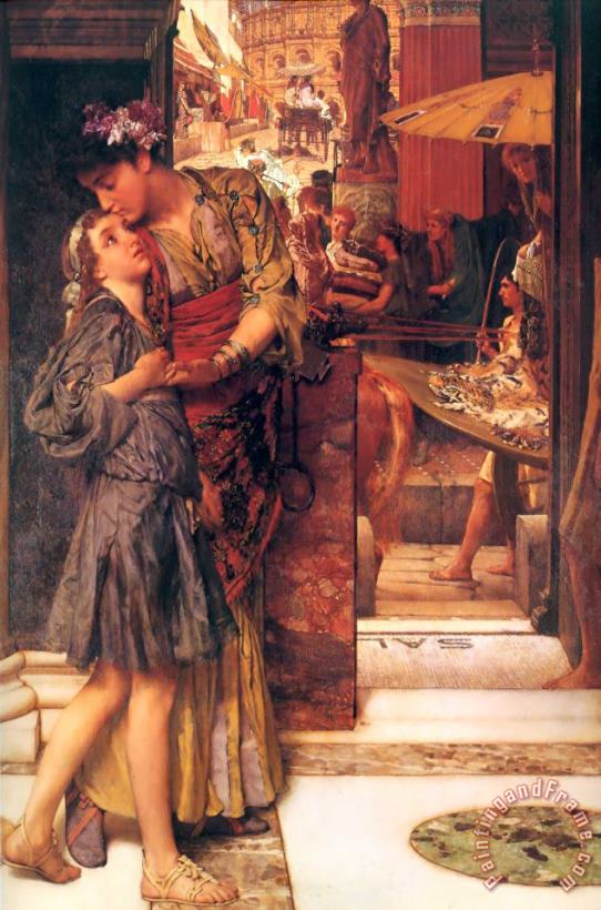 Sir Lawrence Alma-Tadema The Parting Kiss Art Print