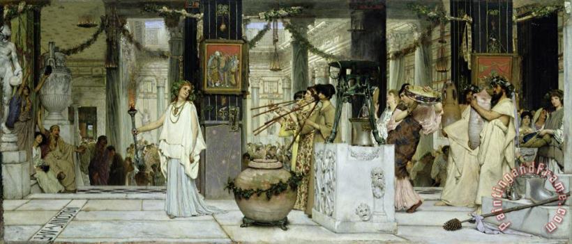 The Vintage Festival in Ancient Rome painting - Sir Lawrence Alma-Tadema The Vintage Festival in Ancient Rome Art Print