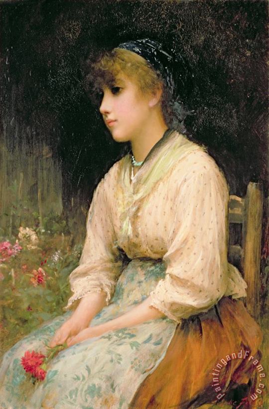 Sir Samuel Luke Fildes A Venetian Flower Girl Art Painting