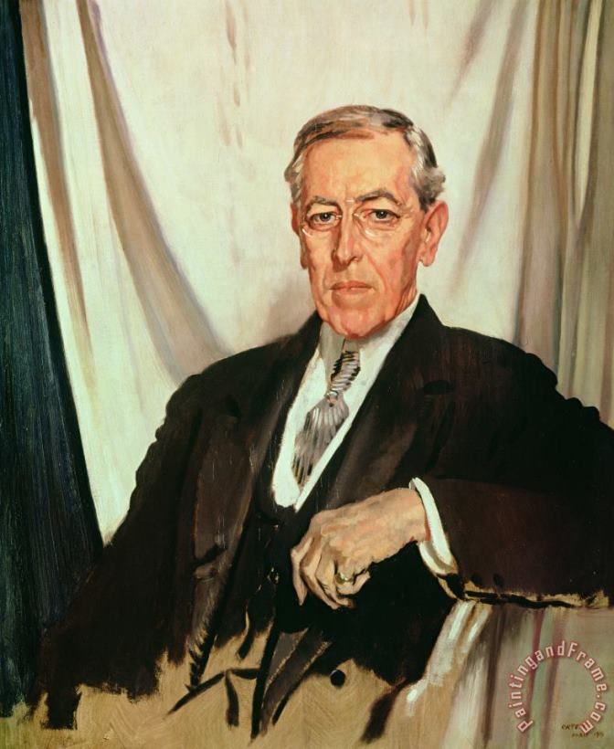 Sir William Orpen Portrait of Woodrow Wilson Art Print