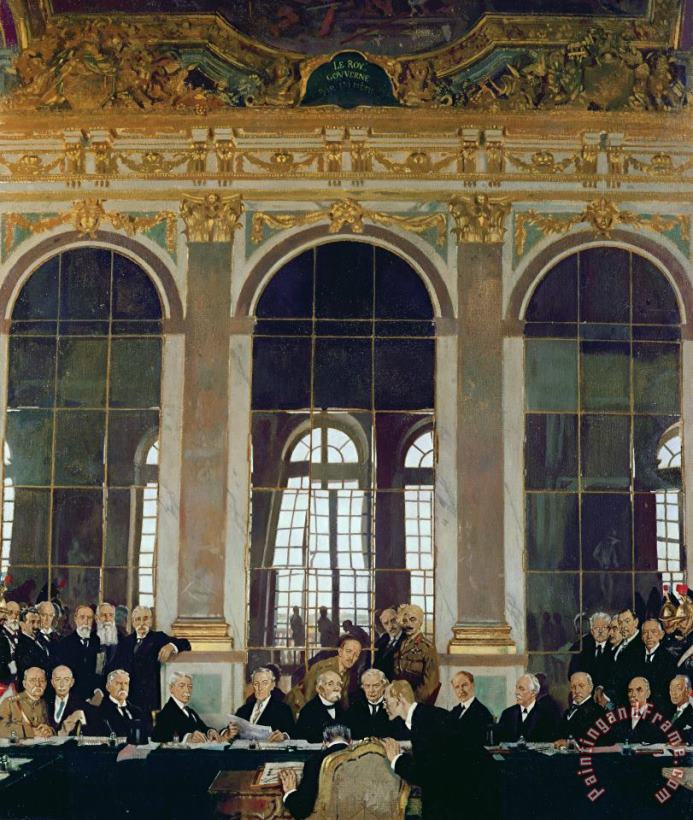 Sir William Orpen The Treaty of Versailles Art Painting