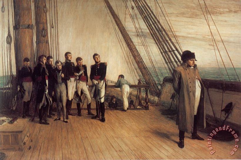 Sir William Quiller Orchardson On Board Hms Bellerophon Art Painting