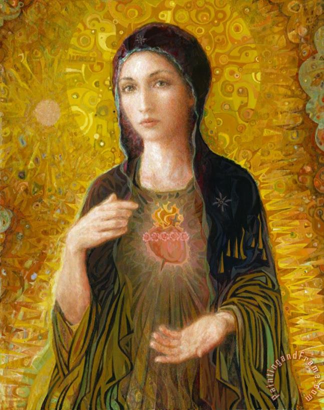 Immaculate Heart of Mary painting - Smith Catholic Art Immaculate Heart of Mary Art Print