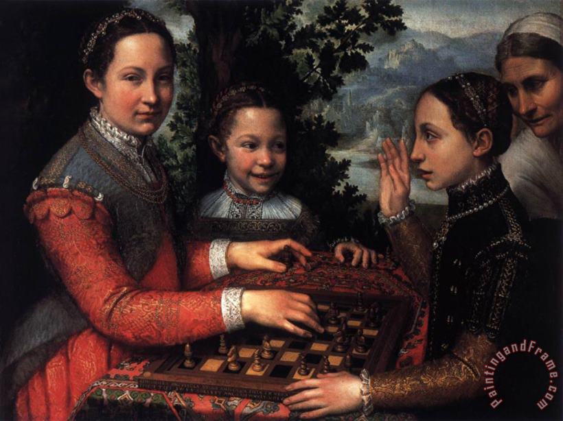 The Chess Game painting - Sofonisba Anguissola The Chess Game Art Print