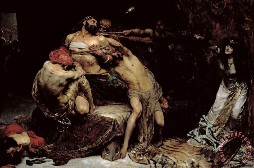 Samson painting - Solomon Joseph Solomon Samson Art Print