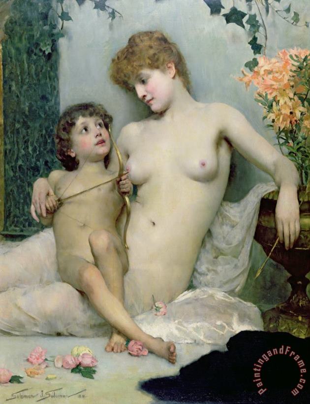 Venus and Cupid painting - Solomon Joseph Solomon Venus and Cupid Art Print