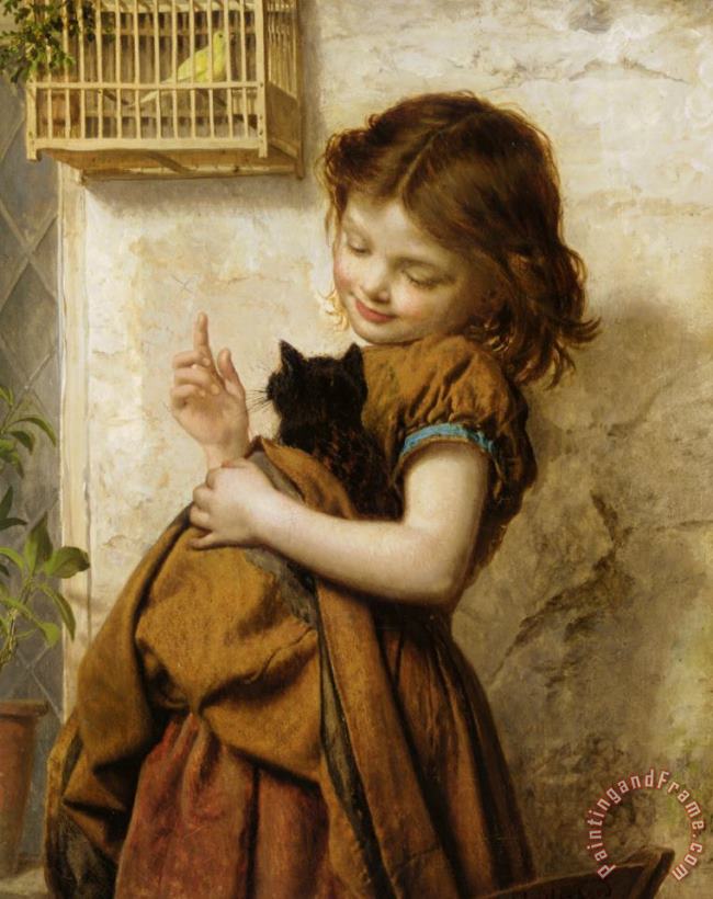 Sophie Gengembre Anderson Her Favorite Pets Art Painting