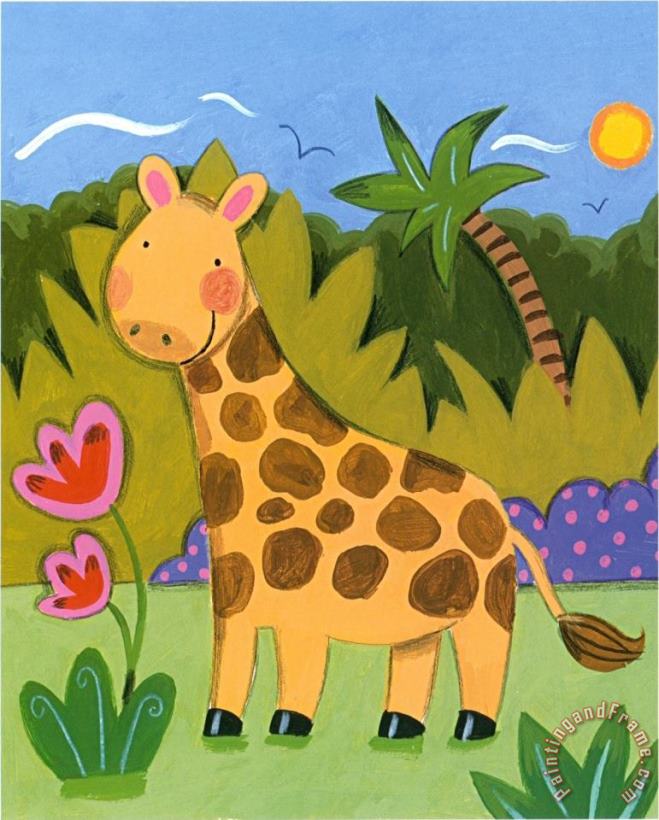 Baby Giraffe painting - Sophie Harding Baby Giraffe Art Print