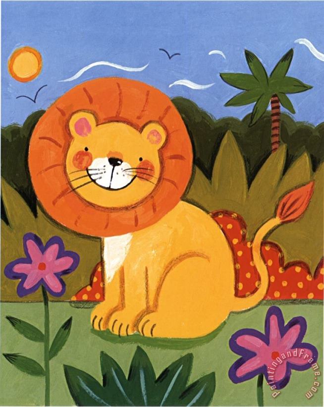 Baby Lion painting - Sophie Harding Baby Lion Art Print