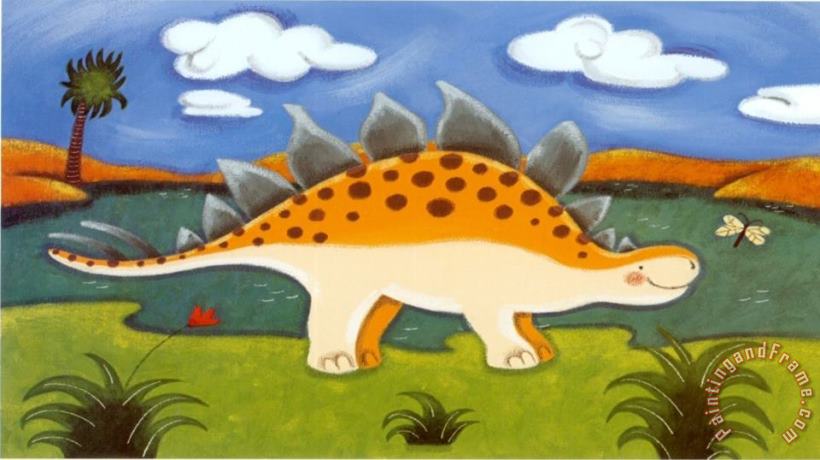 Steggy The Stegosaurus painting - Sophie Harding Steggy The Stegosaurus Art Print
