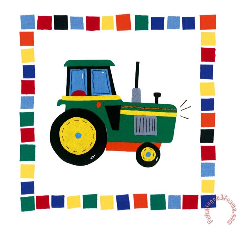 Tractor painting - Sophie Harding Tractor Art Print