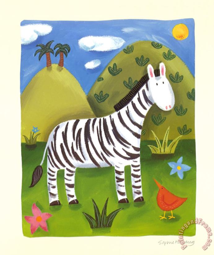 Sophie Harding Zara The Zebra Art Print