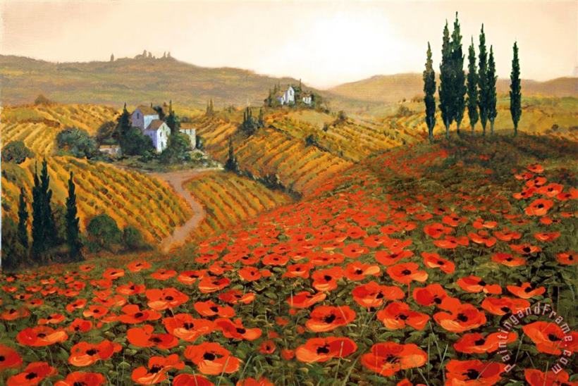 Steve Wynne Hills of Tuscany II Art Print
