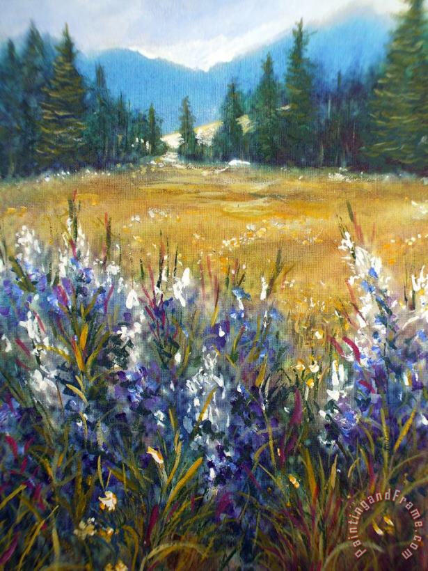 Sierra Meadow painting - Steven Mills Sierra Meadow Art Print