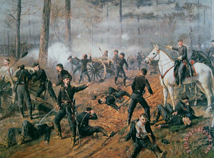 Battle of Shiloh painting - T C Lindsay Battle of Shiloh Art Print