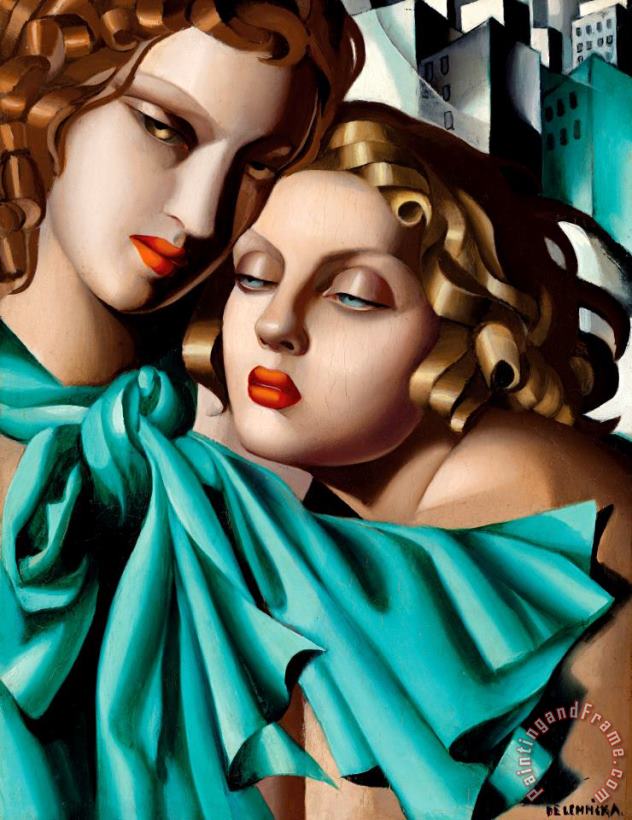 Les Jeunes Filles, 1930 painting - tamara de lempicka Les Jeunes Filles, 1930 Art Print