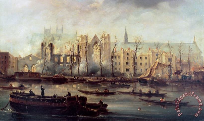 The Burning of the Houses of Parliament painting - The Burning of the Houses of Parliament The Burning of the Houses of Parliament Art Print