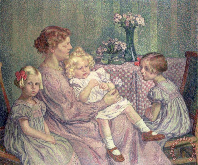 Theo van Rysselberghe Madame van de Velde and her Children Art Print