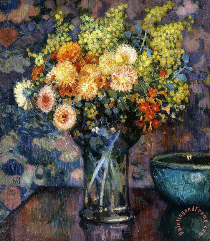Vase Of Flowers painting - Theo van Rysselberghe Vase Of Flowers Art Print