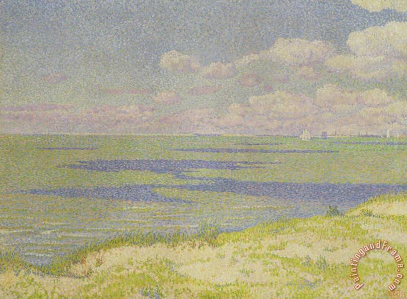 View of the River Scheldt painting - Theo van Rysselberghe View of the River Scheldt Art Print