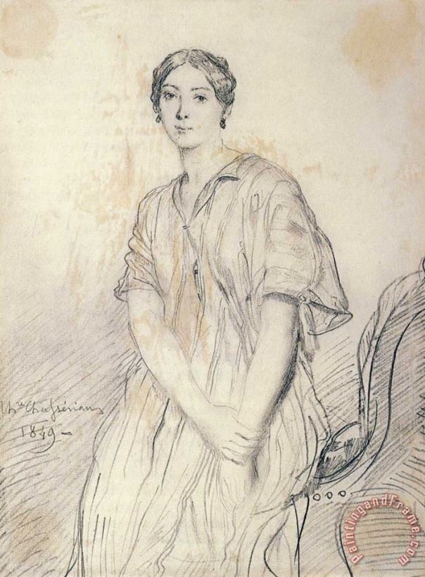 Theodore Chasseriau Portrait of Alice Ozy Art Print